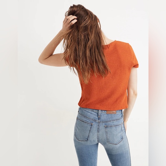 Madewell Texture & Thread Wrap-Tie Top - Picture 3 of 11
